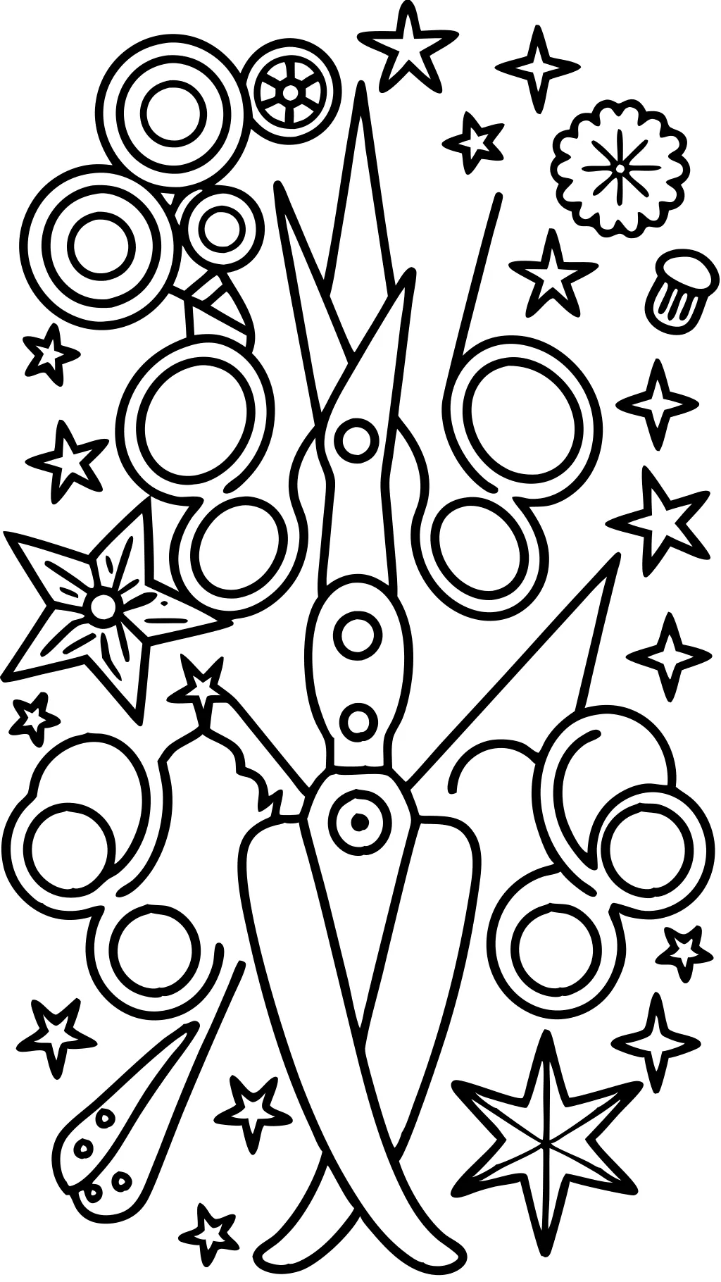 coloring pages scissors